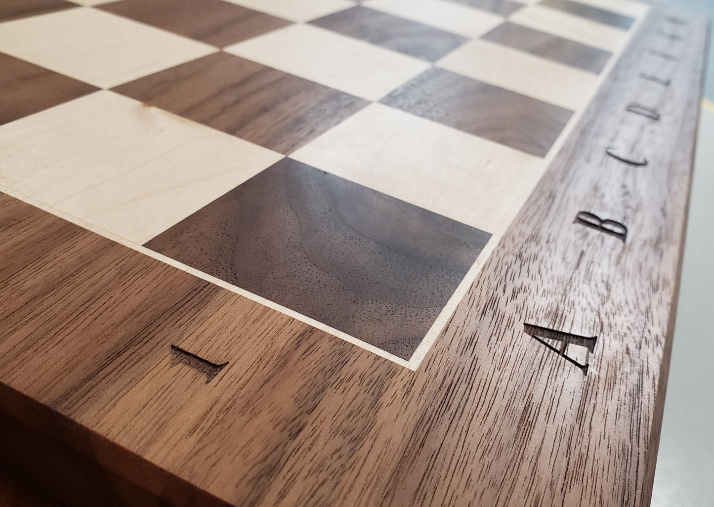 The Stefan Chess Board - Hardwood Chess Board - Large Regulation Size - 100% Solid Walnut and Maple - Handmade in British Columbia